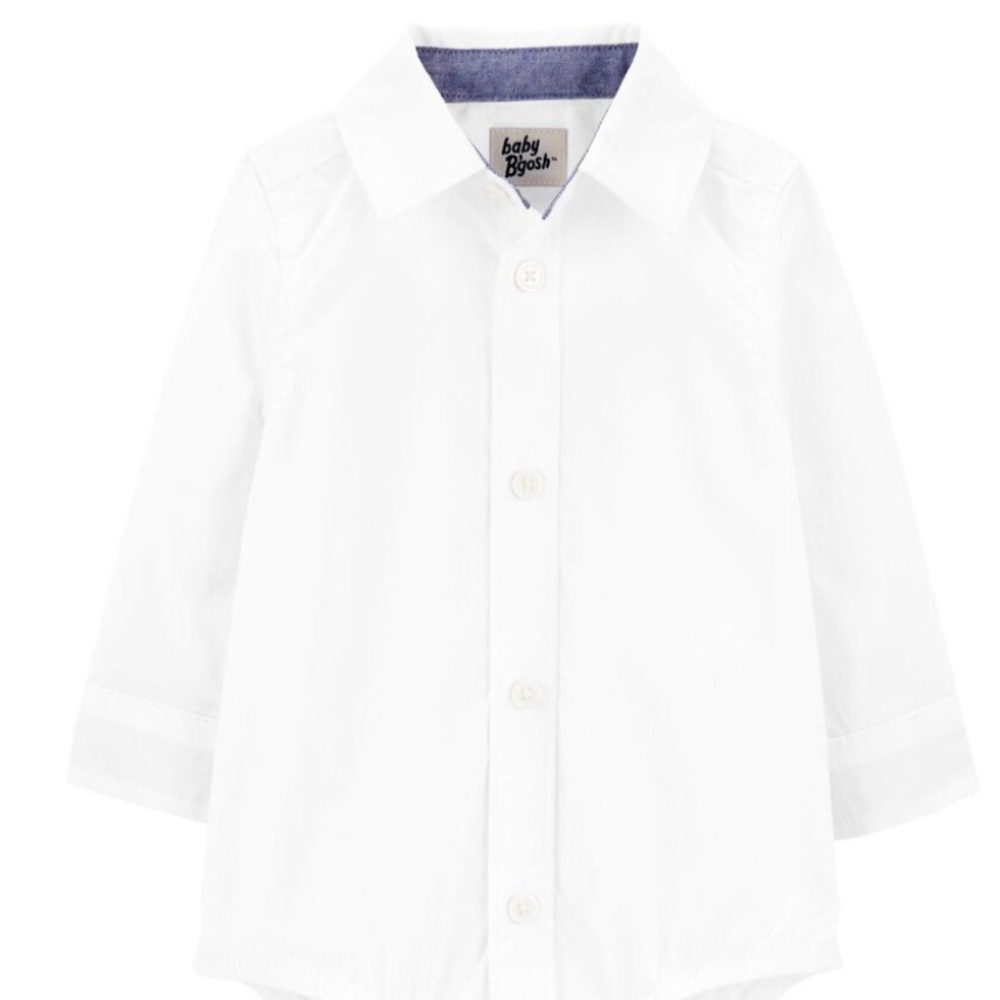 OshKosh onesie with collar and snap closure